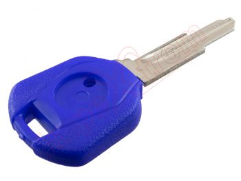 Generic product - Blue left guide blade fixed key with hole for transponder for Honda motorcycles